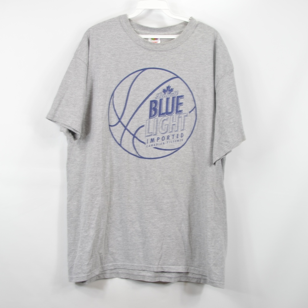 Labatt Blue Light Mens XL Basketball T Shirt Gray